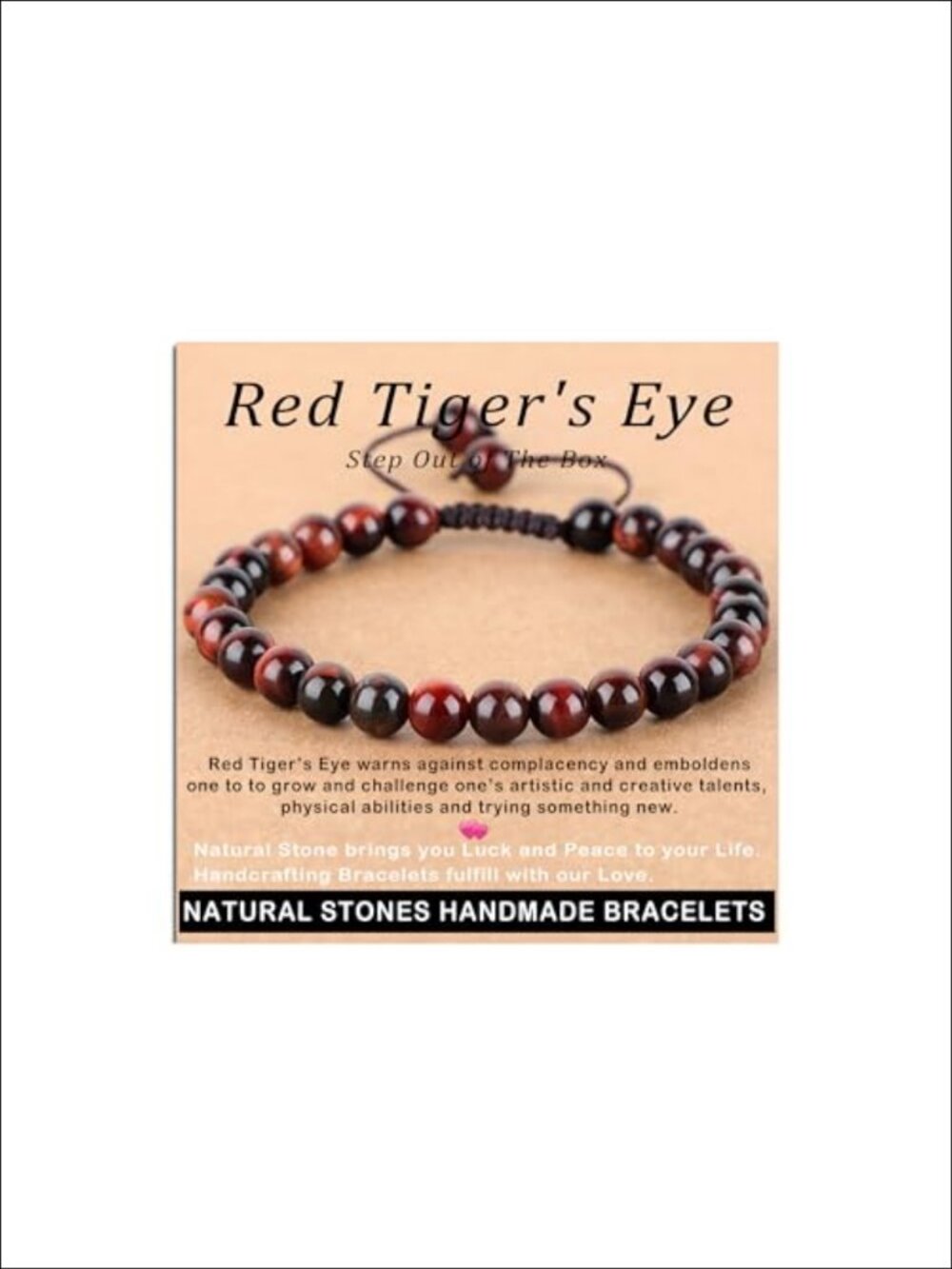 Handcrafted Beaded Macrame Bracelet Adjustable Protection Healing Gemstone